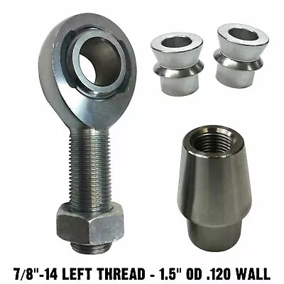 LEFT 7/8  Chromoly Heim Joint Rod End High Angle Spacers 1.5  OD .120 Wall Tube • $40.99