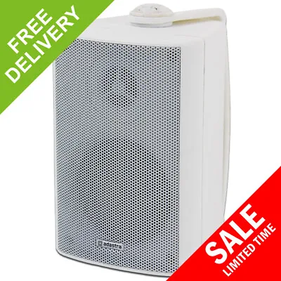 100V Line White 60W Weatherproof Speaker Wall Mount Water Resistant • £41.99