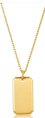 $289 • Buy 14k Gold Dog Tag Necklace