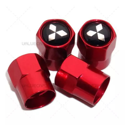 4x Hex Fit Mitsubishi Car Wheels Tire Air Valve Caps Stem Dust Cover Sport Decor • $7.99