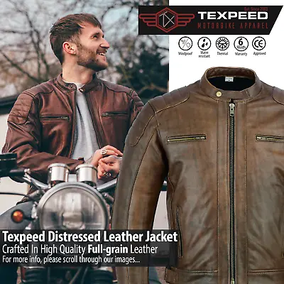 Leather Motorbike Motorcycle Jacket With Genuine CE Protective Biker Armour • $111.97