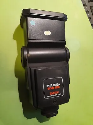 MIRANDA 650OM  OLYMPUS OM 35mm SLR DEDICATED BOUNCE ZOOM FLASH WORKING Fastpost • £9