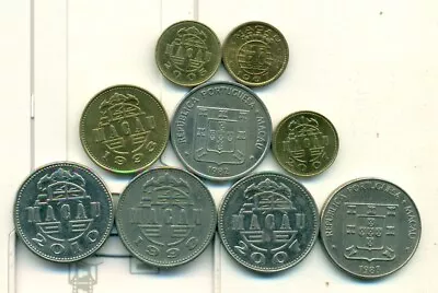 9 DIFFERENT COINS From MACAU (5 DIFFERENT TYPES) • $4.50