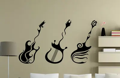 Guitar Music Vinyl Wall Art Sticker Decal UK 98 • £5.45