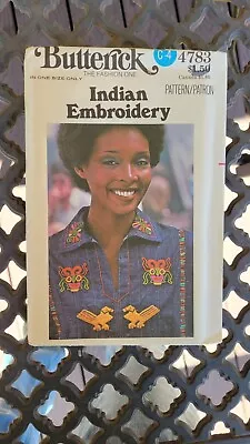 Vintage Butterick Pattern 4783 Indian Embroidery Transfers Native American • $5.75