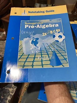 McDougal Littell Pre-Algebra: Notetaking Guide • $5