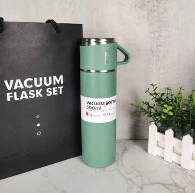 $15.99 • Buy Thermos Coffee Travel Mug Stainless Steel Vacuum Flask  Double Layer Gift Set