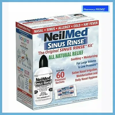 NeilMed Sinus Rinse 60 Sachets And 240ml Bottle Kit • £18.99