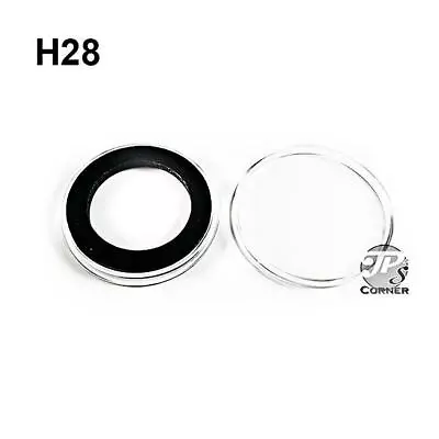 AirTite H28mm (1.102 ) Coin Holder Capsules With Black Rings Quantity Of 1 • $6.75