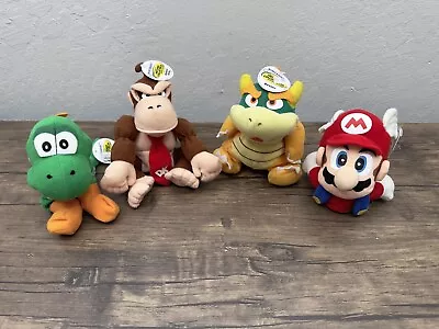 Nintendo 64 Collectibles Plush Toys 1997 BD&A Yoshi Donkey Kong Bowser Mario • $129.99