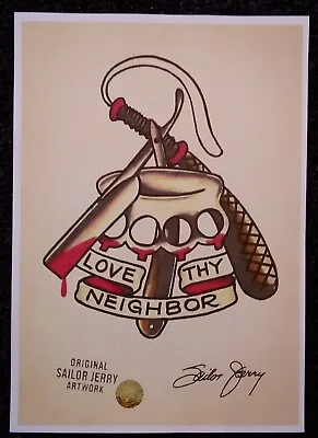 Vintage Sailor Jerry Tattoo Flash Print Size A4. Tattoo Machine  • £4.95