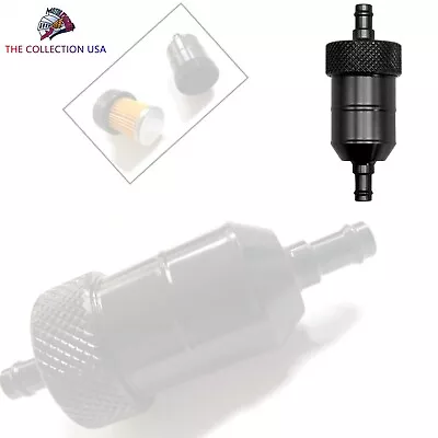 Universal Motorcycle Inline Fuel Filter 8mm 5/16 In CNC Aluminium Housing • $12.99