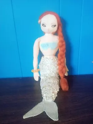 Mermaid Cloth Doll Handcrafted • $25