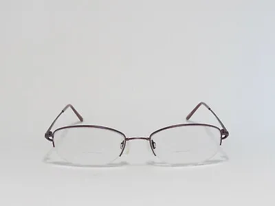 Marchon Flexon 635 Flexible Metal Half Rim Eyeglass Frames Soft Satin Purple • $49.99