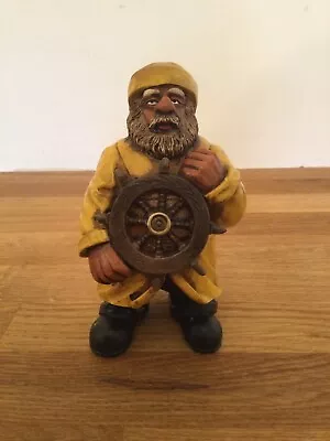 Decorative Resin Sailor Captain At The Wheel Steering Figurine 55” Tall • £15