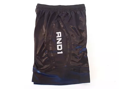 New And1 Mens Basketball Gym Workout Shorts Adjustable Waist S L 2XL 3XL Black • $24.95