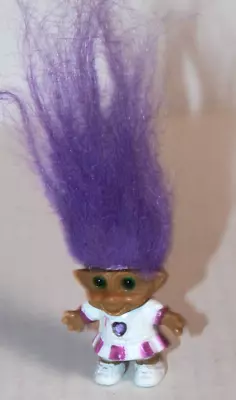 Vintage Mini Purple Hair & Jewel Troll Doll • $3.99