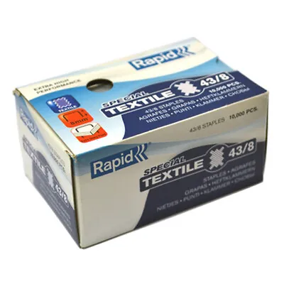 £16.98 • Buy Rapid Extra Fine / Super Strong 43 Series Textile Staples For K1tx 6-8mm