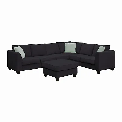 7 Seater Large L Shaped Modular Sectional Sofa Couch Set With Ottoman Pillows • $1079.99
