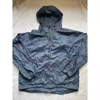 SIERRA DESIGNS Rain Jacket Full Zip Unisex Adult Size XL Hooded Blue Microlight • $18.50