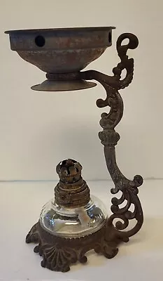 Antique Vapo Cresolene Kerosene Oil Lamp Vaporizer Cast Iron Frame No Chimney • $49.99