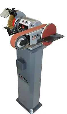 Bench Grinder With Wire Wheel /Belt Linisher/Disc Sander With Pedestal Stand • $475.20