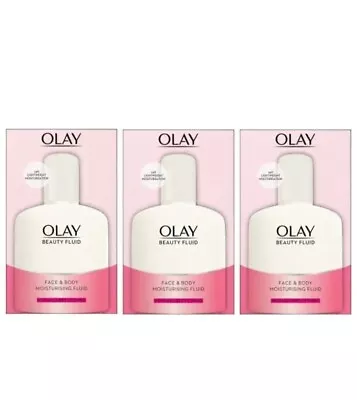 Olay Beauty Fluid Face & Body 3x200ml-Free Postage/NEW • £31.99