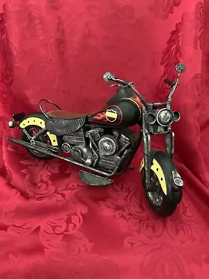 NEW FLAWLESS Stunning Metal 15” Multi Color MOTORCYCLE HARLEY Sculpture Figure • $100