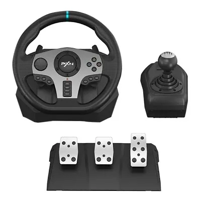 PXN V9 Steering Wheel & Pedals & Shifter For PC/PS3/PS4/SWITCH/XBOX 270/900° USA • $149.95