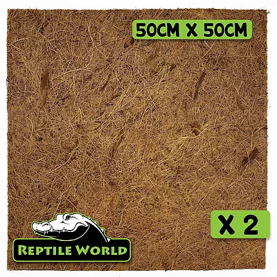 £14.99 • Buy Reptile World Coco Background 50cm X 50cm - 2pk Natural Reptile, Terrarium Decor