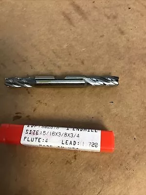 Universal Cutting Tool Usa 5/16 X 3/8x 3/4 4 Flute Double End - End Mill • $3