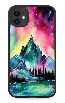 Colourful Galaxy In Mountains Rubber Phone Case Mountain Space Stars C131 • £15.90