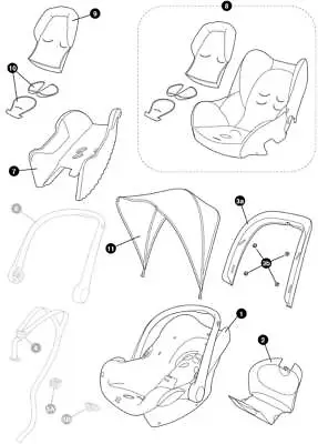 Maxi Cosi Cabrio Seat In Various Parts • £29.99