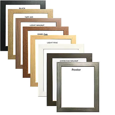 Photo Frames Picture Frames Poster Size Frames Wooden Effect In Black Oak White • £17.99