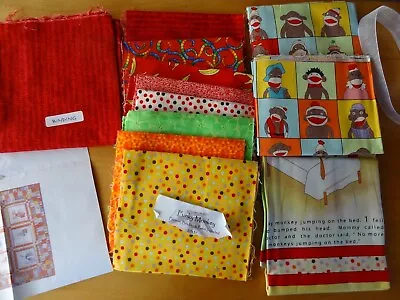 Quilt Kit Bundle Moda Funky Sock Monkey Cotton Fabrics • $70