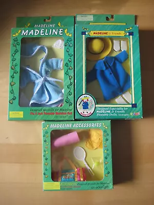 Lot Of 3 Madeline Doll Bath Time & Sports & School Outfits   NIB • $100