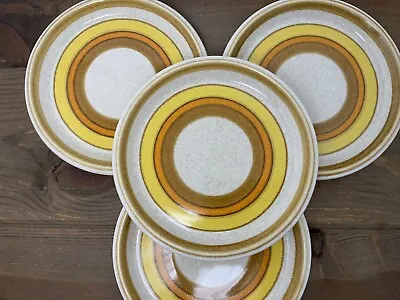 Set Of 4 Vtg Mikasa SUN CIRCLES 7.75” Salad Plates Stone Manor F5819 Excellent • $67.45