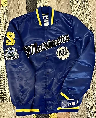 STARTER Seattle Mariners Size Medium M Jacket Quilt Lined Side Patch NEW MLB • $165