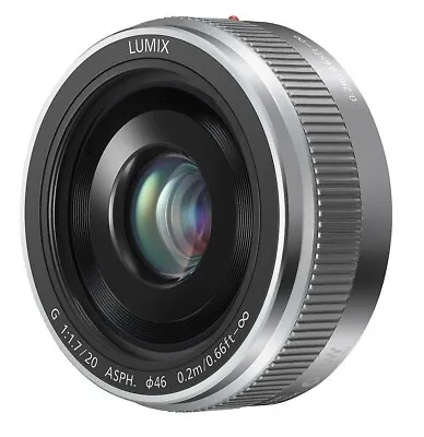 Genuine Panasonic H-H020A Silver Lumix G 20mm F/1.7 Camera Lens • £199.99