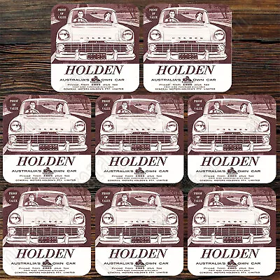 Set Of 8 Mdf/cork 95mm Coasters - Ek Holden - Australias Own Car  • $49.90