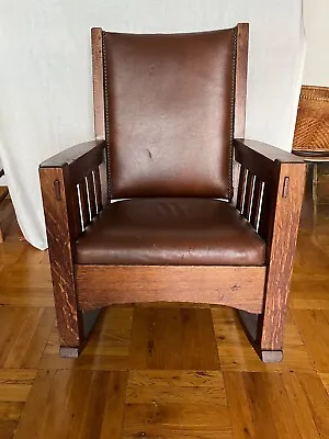 Mission Oak Rocker-  Arts & Crafts Original • $495