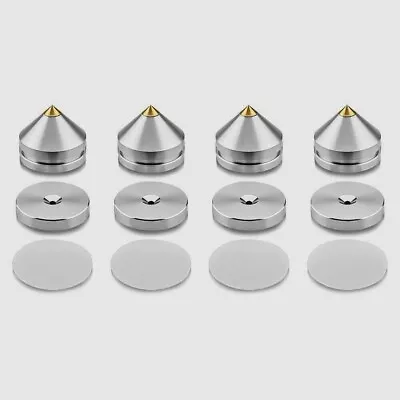 8 Hifi Speaker Stand Feet Pad Aluminium Alloy Spikes Cone Floor Foot Nail M23*20 • $16.20