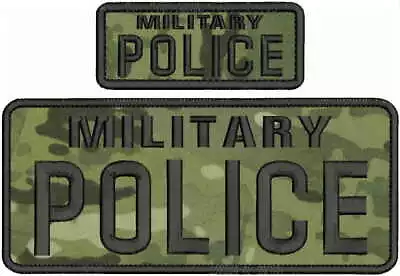 Military Police Emb Patch 4x10 And 2x5 Hook On Back Multicam/blk • $15.99