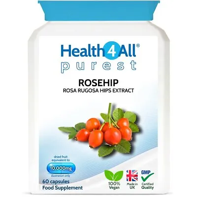 Purest Rosehip 10000mg Capsules | MAX STRENGTH JOINT PAIN SUPPORT • £8.99