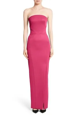 Zac Posen Strapless Jersey Gown Front Vent Made In USA Size 14 $2990 NWT • $395