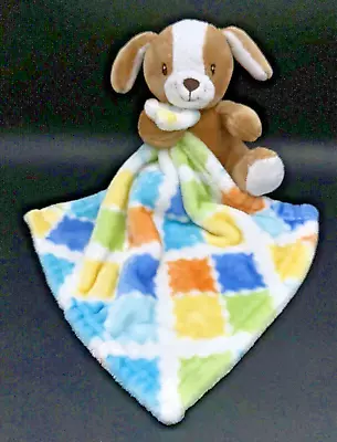 Little Miracles Plush Puppy Dog Baby Lovey Security Blanket Colorful • $10.99