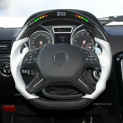 Carbon Fiber LED Steering Wheel Fits 2013-2018 Benz G Class AMG With Buttons • $999