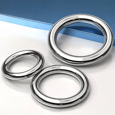 Welded Smooth Metal O Ring A2 Stainless Steel Rings 3-16mm CS / 15-150mm ID • £1.91