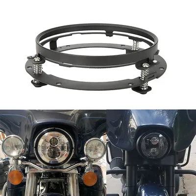 $32.99 • Buy Black 7  LED Headlight Mounting Ring Bracket For Yamaha V-Star XVS 1100 950
