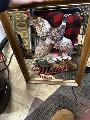 Wisconsin Miller High Life Beer Mirror/pheasant • $85